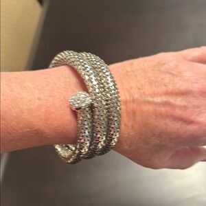 Elegant Silver Snake Bracelet